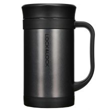 乐扣乐扣 LHC4030 400ML 304不锈钢带茶网保温杯 黑色（单位：个）